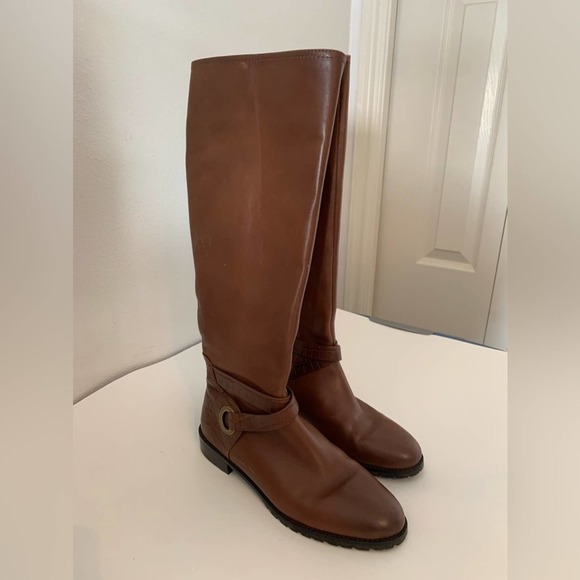 Antonio Melani leather boots brown tall riding 8.5.   💥🅕🅛🅐🅢🅗 🅢🅐🅛🅔💥 - Picture 11 of 16
